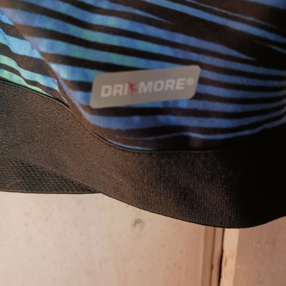 DANSKIN NOW WOMENS RACERBACK SPORTS BRA  SIZE XXL NEON STRIPE MULTICOLOR - Picture 3 of 6